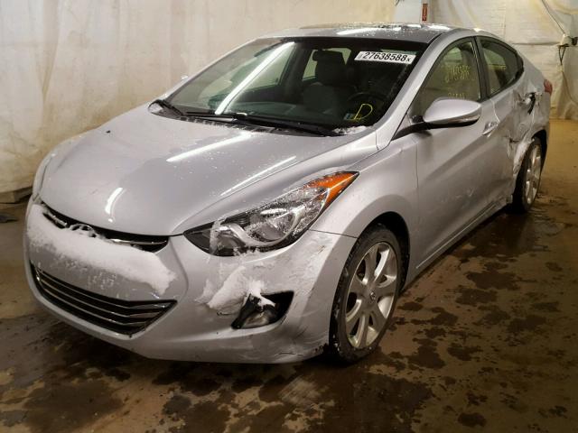 5NPDH4AE9BH019308 - 2011 HYUNDAI ELANTRA GL SILVER photo 2