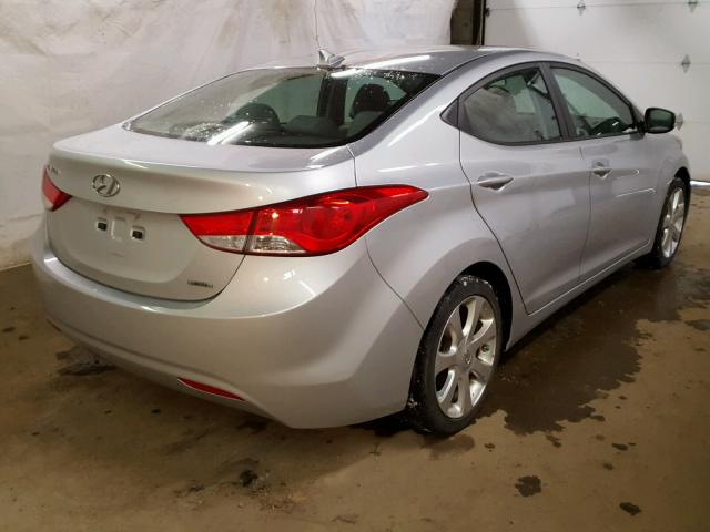 5NPDH4AE9BH019308 - 2011 HYUNDAI ELANTRA GL SILVER photo 4