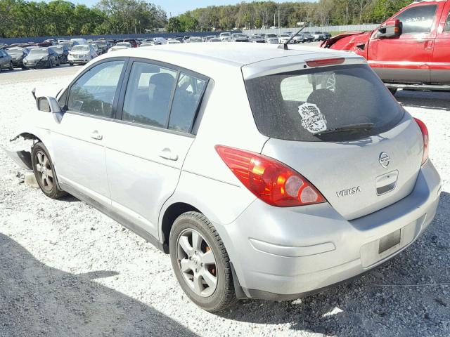 3N1BC13E77L361612 - 2007 NISSAN VERSA S SILVER photo 3