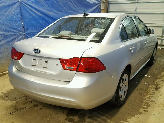 KNAGG4A85A5376748 - 2010 KIA OPTIMA LX SILVER photo 4