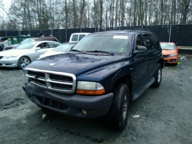 1D4HS38NX3F527918 - 2003 DODGE DURANGO SP BLUE photo 2