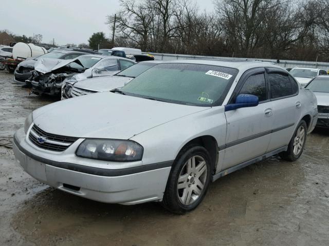 2G1WF55E019356734 - 2001 CHEVROLET IMPALA SILVER photo 2