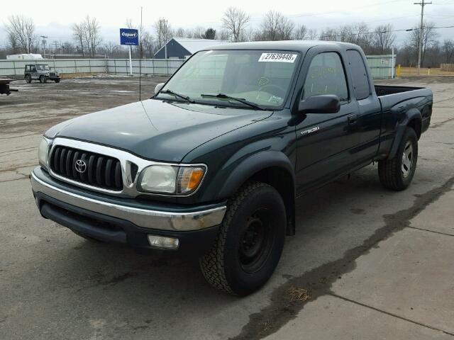 5TEWM72N74Z319272 - 2004 TOYOTA TACOMA XTR GREEN photo 2