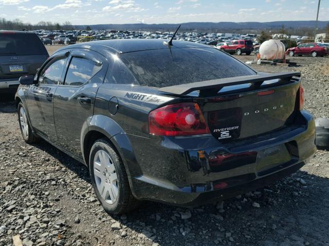 1B3BD4FB3BN609507 - 2011 DODGE AVENGER EX BLACK photo 3