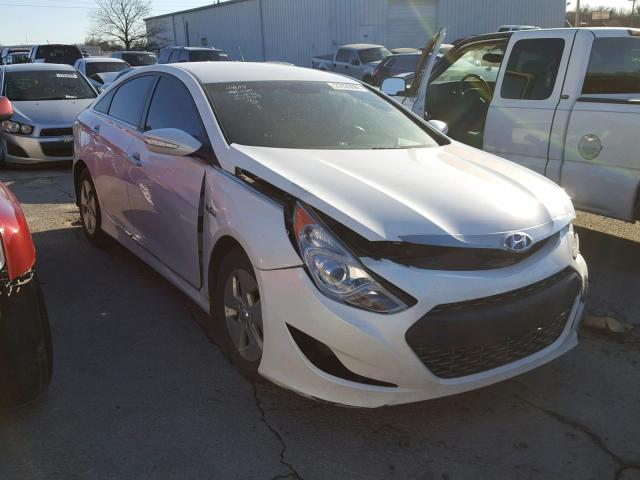 KMHEC4A40BA011272 - 2011 HYUNDAI SONATA HYB WHITE photo 1