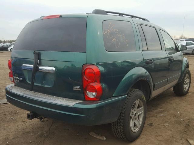 1D4HB48D94F104388 - 2004 DODGE DURANGO SL GREEN photo 4