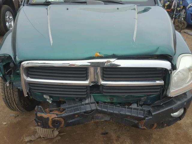 1D4HB48D94F104388 - 2004 DODGE DURANGO SL GREEN photo 7