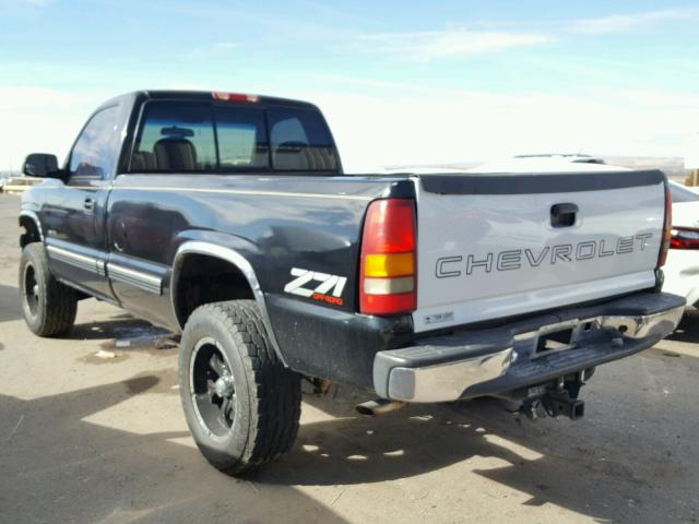 1GCEK14T2XE116193 - 1999 CHEVROLET SILVERADO BLACK photo 3