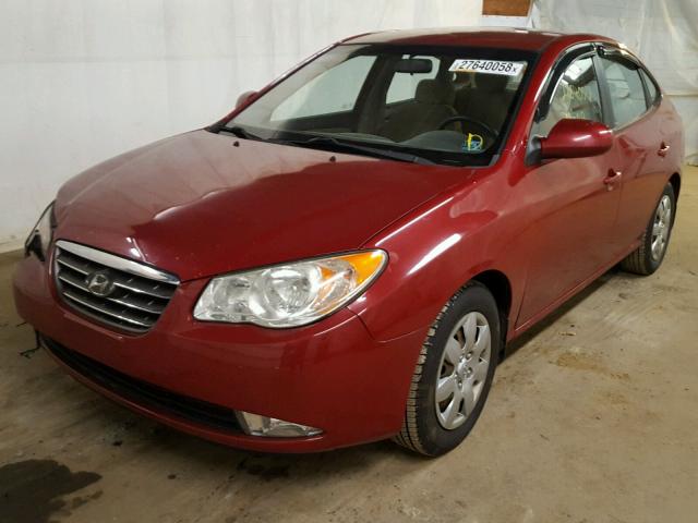 KMHDU46DX8U317792 - 2008 HYUNDAI ELANTRA GL RED photo 2