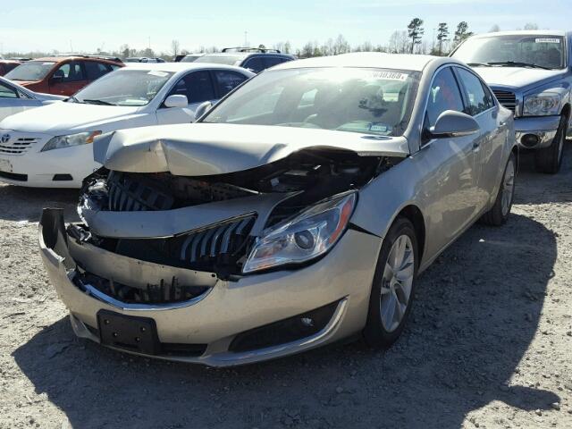 2G4GK5EX7F9182012 - 2015 BUICK REGAL CREAM photo 2