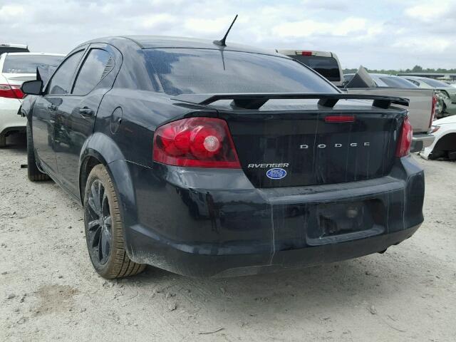 1C3CDZCB1DN720827 - 2013 DODGE AVENGER SX BLACK photo 3