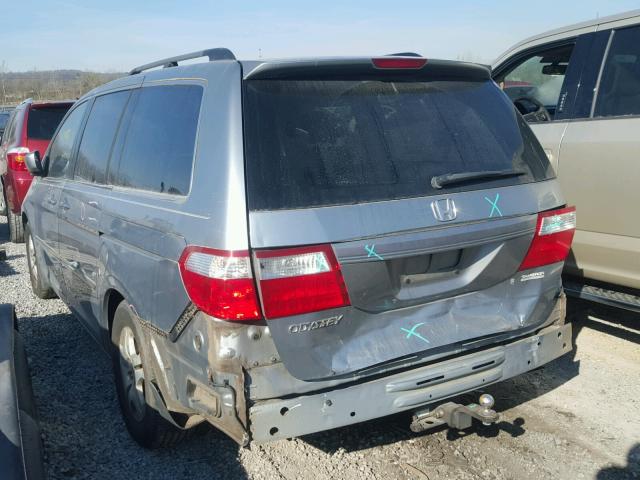 5FNRL386X7B090004 - 2007 HONDA ODYSSEY EX SILVER photo 3