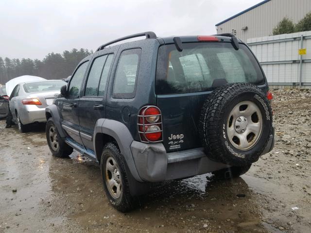 1J4GL48K66W103037 - 2006 JEEP LIBERTY SP GREEN photo 3