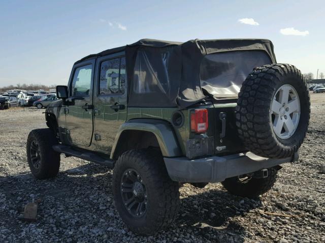 1J4GA59147L105972 - 2007 JEEP WRANGLER S GREEN photo 3