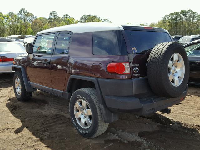 JTEBU11F270098461 - 2007 TOYOTA FJ CRUISER MAROON photo 3