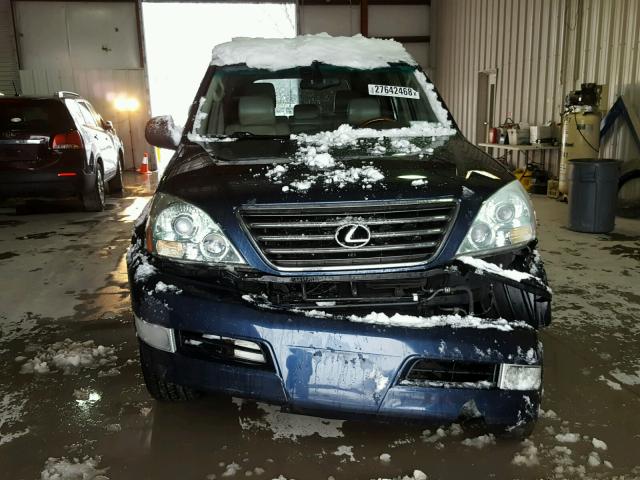 JTJBT20X240049597 - 2004 LEXUS GX 470 BLUE photo 9