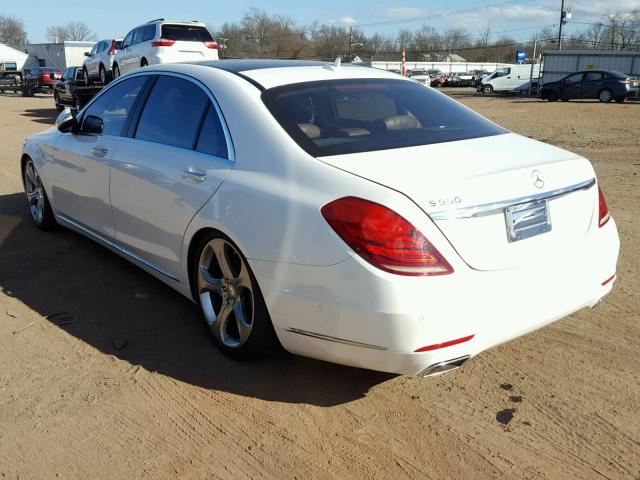 WDDUG8CB3FA148208 - 2015 MERCEDES-BENZ S 550 WHITE photo 3