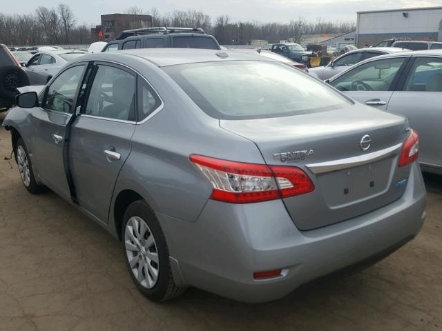 3N1AB7AP0EY298228 - 2014 NISSAN SENTRA S GRAY photo 3