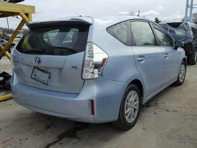 JTDZN3EU9C3037296 - 2012 TOYOTA PRIUS V BLUE photo 4