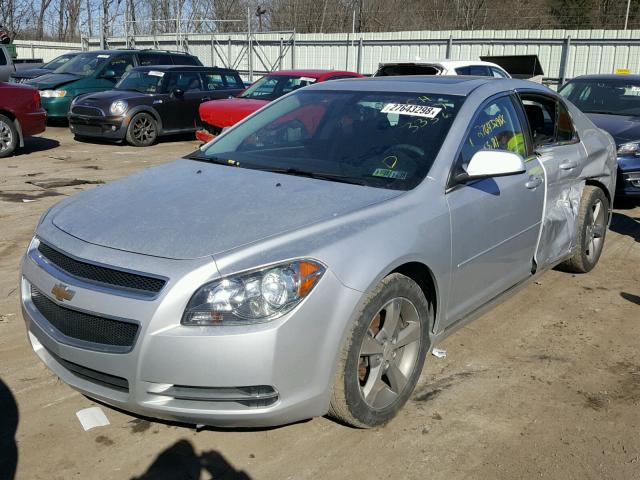 1G1ZC5E19BF153336 - 2011 CHEVROLET MALIBU 1LT SILVER photo 2