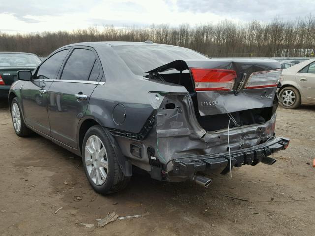 3LNHL2GC5CR838336 - 2012 LINCOLN MKZ GRAY photo 3