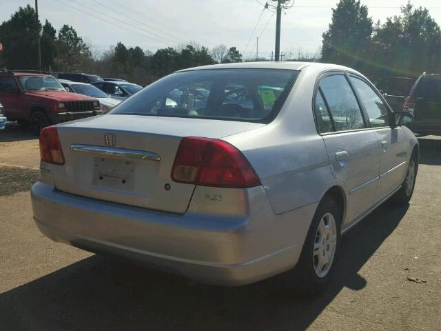 1HGES16552L053319 - 2002 HONDA CIVIC LX SILVER photo 4