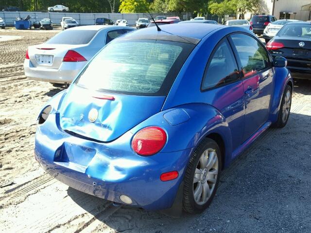 3VWCD21C13M442855 - 2003 VOLKSWAGEN NEW BEETLE 蓝色 照片 4