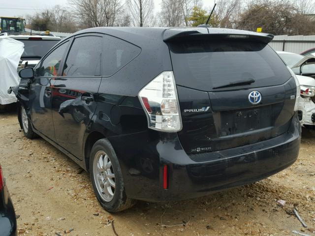 JTDZN3EU0C3024162 - 2012 TOYOTA PRIUS V BLACK photo 3