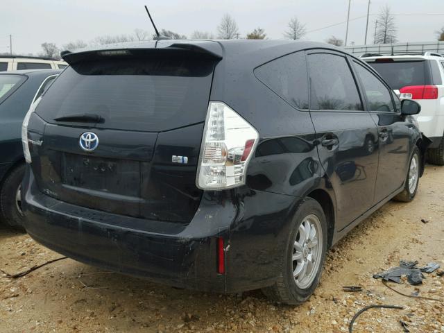 JTDZN3EU0C3024162 - 2012 TOYOTA PRIUS V BLACK photo 4