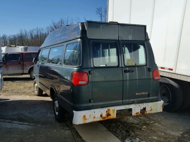 2B5WB35Y9VK504789 - 1997 DODGE RAM WAGON GREEN photo 3