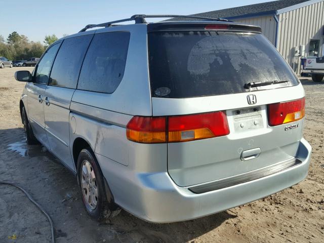 2HKRL18042H586085 - 2002 HONDA ODYSSEY EX BLUE photo 3