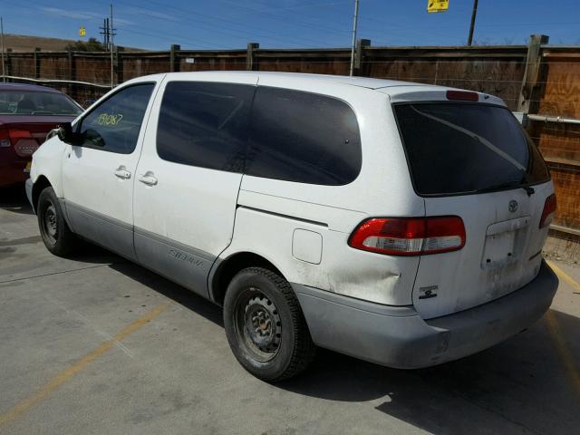 4T3ZF19C91U376444 - 2001 TOYOTA SIENNA CE WHITE photo 3