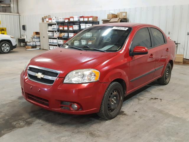 KL1TG5DE1BB246761 - 2011 CHEVROLET AVEO LT RED photo 2