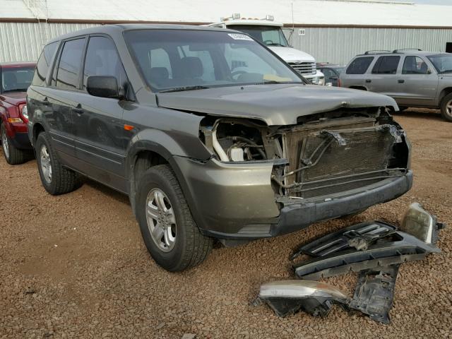 2HKYF181X7H532552 - 2007 HONDA PILOT LX BROWN photo 1