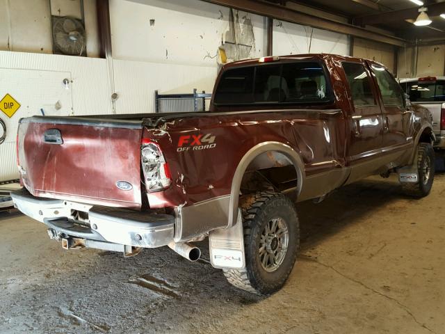 1FTWW31P25EC27044 - 2005 FORD F350 SRW S BROWN photo 4