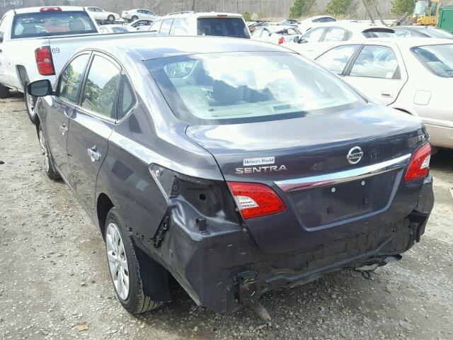 3N1AB7AP0EL675556 - 2014 NISSAN SENTRA S GRAY photo 3