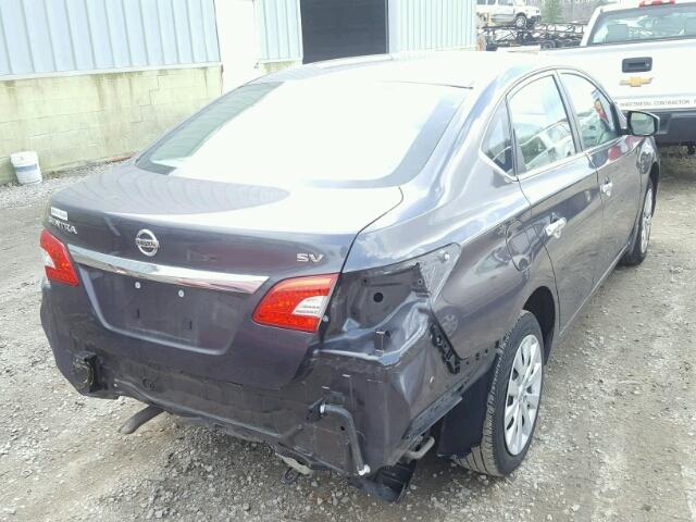 3N1AB7AP0EL675556 - 2014 NISSAN SENTRA S GRAY photo 4