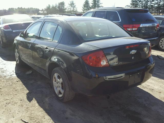 1G1AK55F577205039 - 2007 CHEVROLET COBALT LS BLACK photo 3