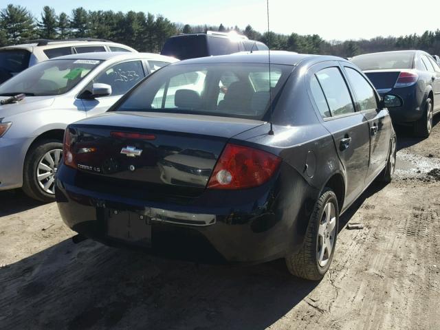 1G1AK55F577205039 - 2007 CHEVROLET COBALT LS BLACK photo 4