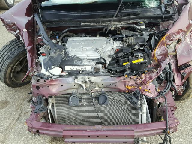 1HGCP3F82CA030625 - 2012 HONDA ACCORD EXL MAROON photo 7