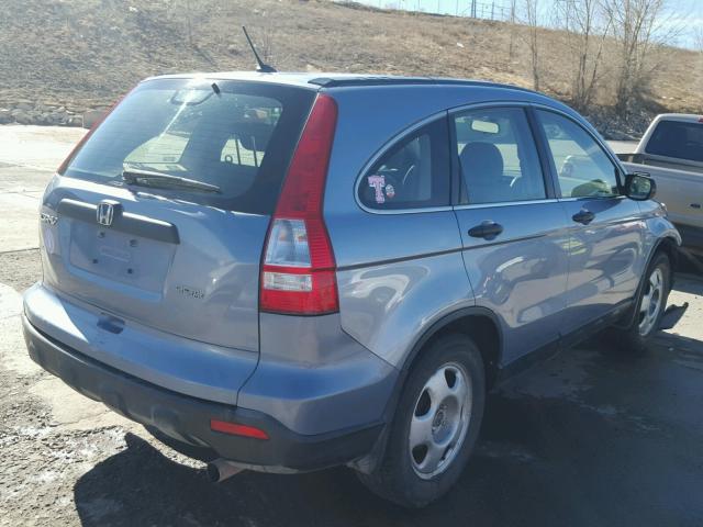 JHLRE48338C001333 - 2008 HONDA CR-V LX BLUE photo 4