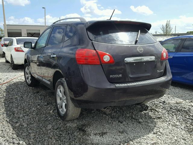 JN8AS5MV2BW314562 - 2011 NISSAN ROGUE S BLACK photo 3