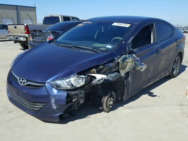 5NPDH4AE9BH004422 - 2011 HYUNDAI ELANTRA GL BLUE photo 2