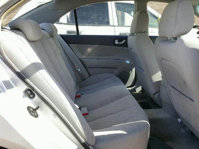 KMHET46C26A085086 - 2006 HYUNDAI SONATA GL SILVER photo 6