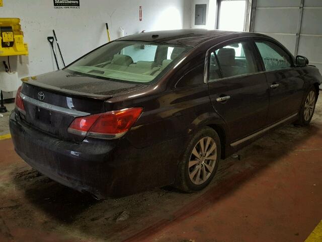 4T1BK3DB8CU466316 - 2012 TOYOTA AVALON BAS MAROON photo 4