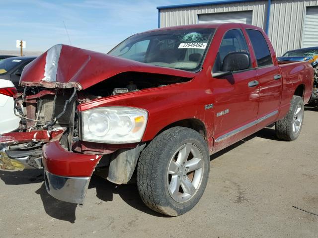 1D7HA18228J156192 - 2008 DODGE RAM 1500 S RED photo 2