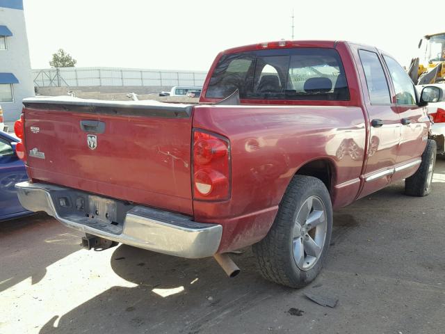 1D7HA18228J156192 - 2008 DODGE RAM 1500 S RED photo 4