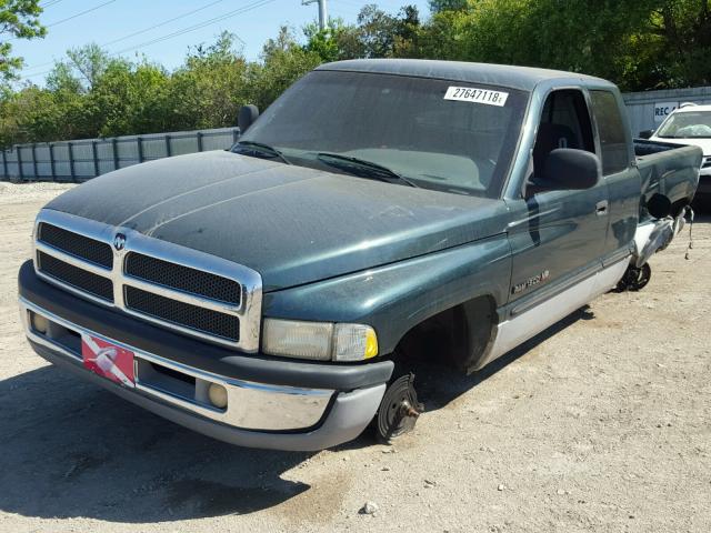 3B7HC13Z8YG130951 - 2000 DODGE RAM 1500 GREEN photo 2