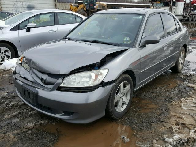 2HGES26725H618506 - 2005 HONDA CIVIC EX GRAY photo 2