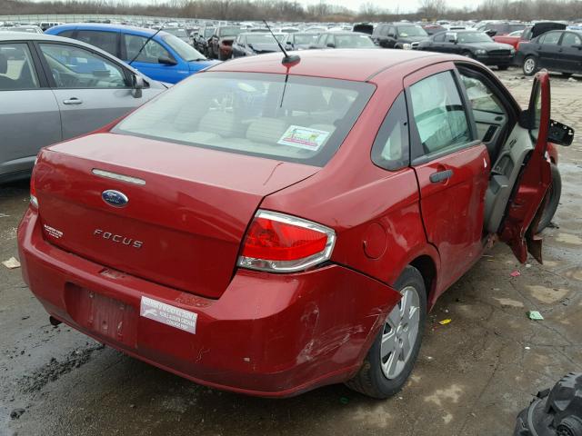 1FAHP3EN2BW175585 - 2011 FORD FOCUS S BURGUNDY photo 4